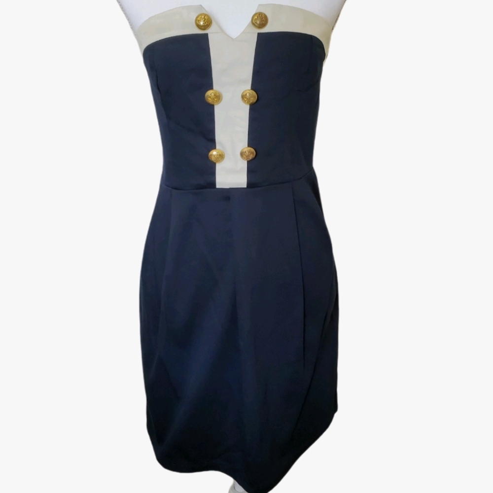 WET SEAL Navy Sailor Inspired Dress